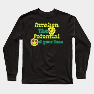 Awaken the Potential of Your Face Face Yoga Long Sleeve T-Shirt